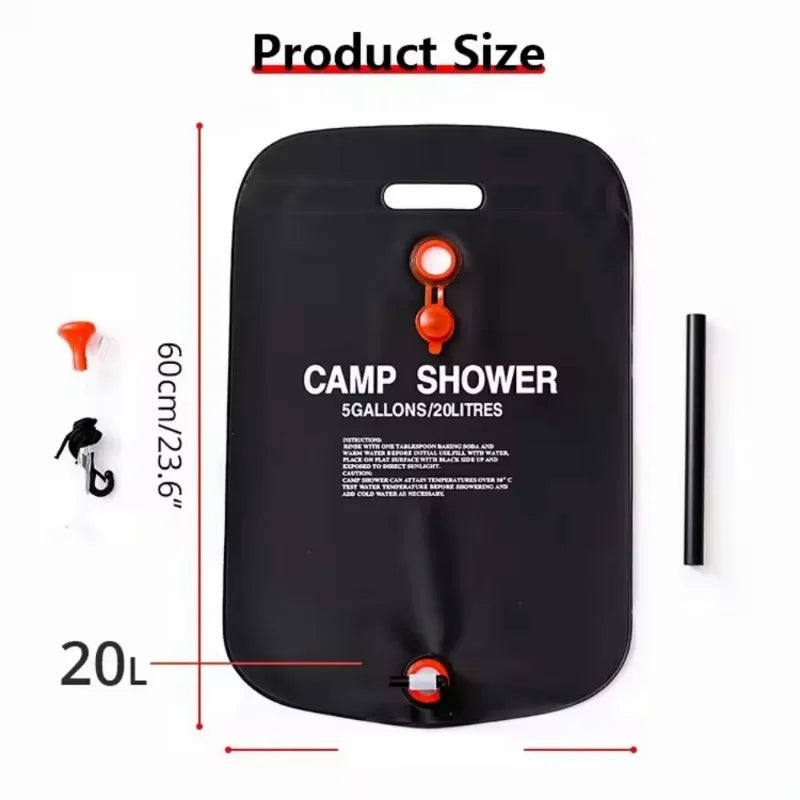 Portable Camp Shower Bag - 20L/5 Gallon