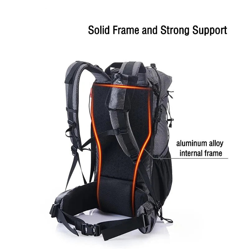 ExplorePro Adventure 60 + 5L: mochila de caminhada de grande capacidade com design ergonômico e recursos à prova d'água