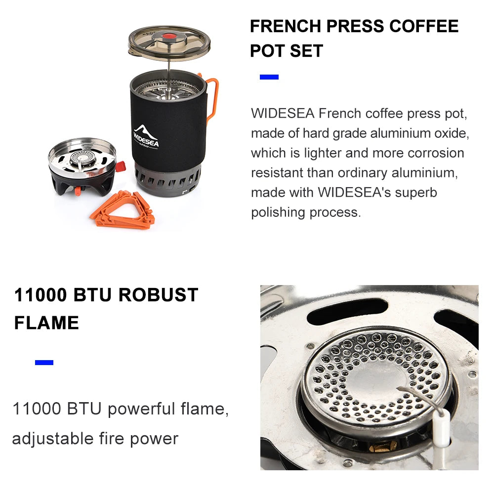 French Press Coffee Maker Gas Stove