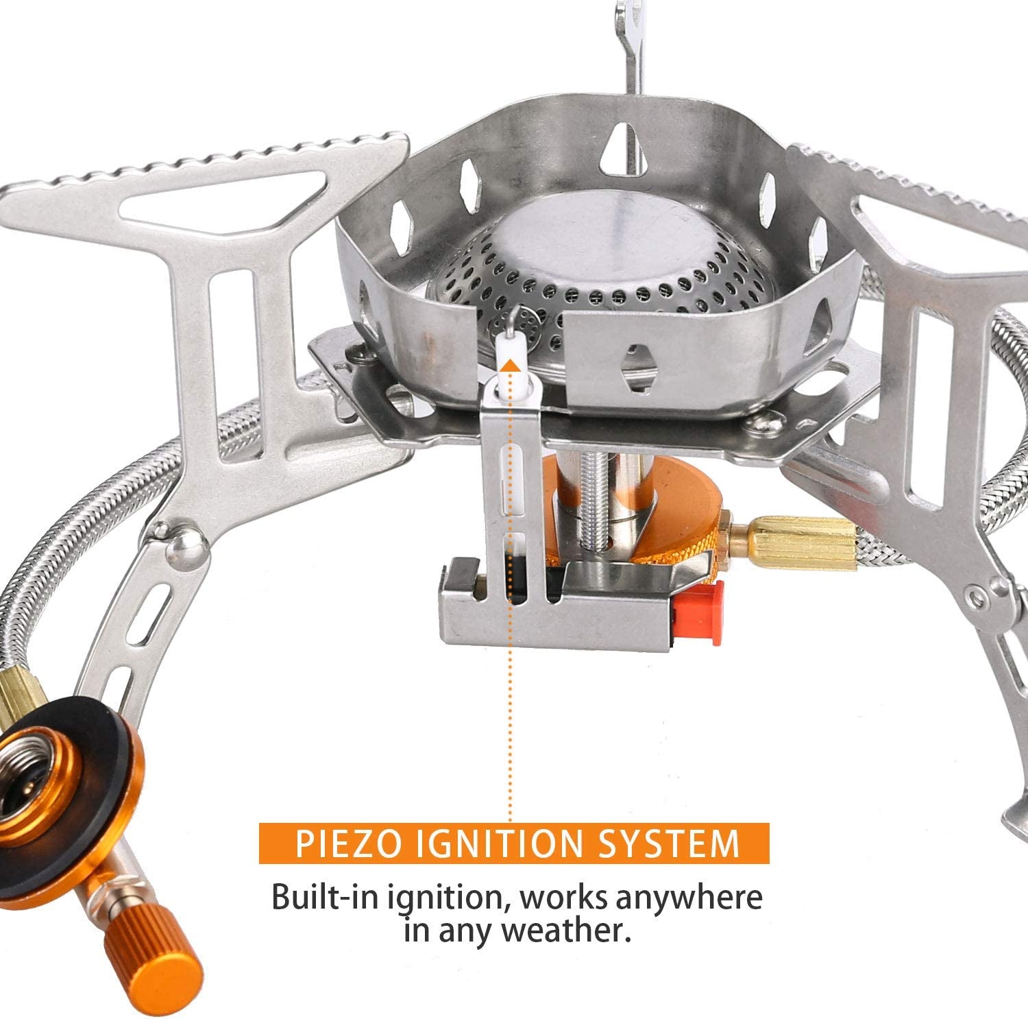 Windproof Camping Gas Stove - Portable Collapsible Outdoor Camping Stove