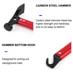 Stainless Steel Adventure Hammer with Copper Peg Puller