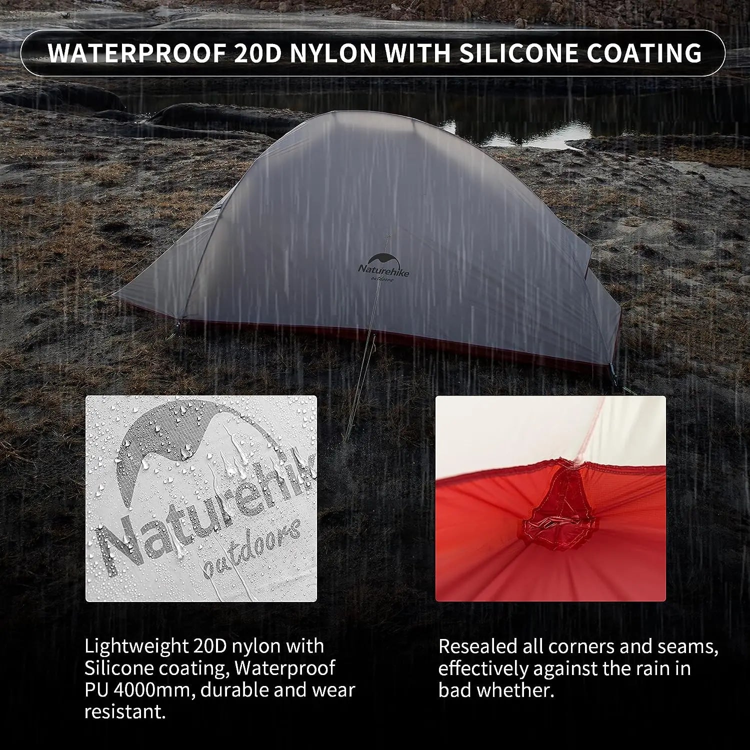 Naturehike CloudUp 1-Person Ultralight Waterproof Camping Tent