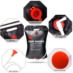 Portable Camp Shower Bag - 20L/5 Gallon