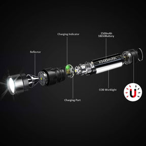 PowerBeam 2500: Rechargeable Mini Magnet Torch with COB Work LightProduct Name: S2600 Tactical Flashlight
Specifications:


[HIGH BRIGHTNESS] The S2600 torch is equipped with XML-T6, providing an extremely high brightness of 2000 L